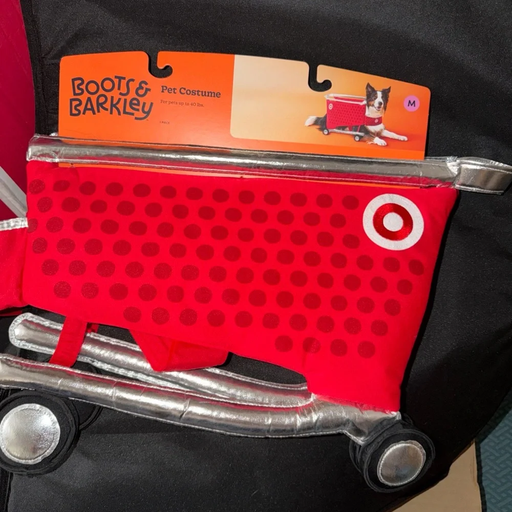 Boots & Barkley Red Target Cart Dog Costume m medium new